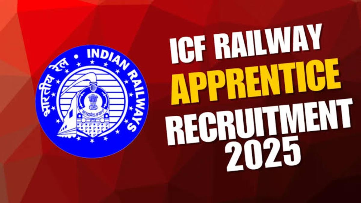 Railway ICF Apprentice Recruitment 2025 | 1010 Trade Posts | ITI Freshers Apply Now